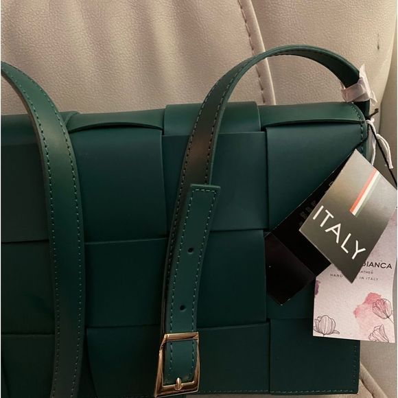 Green Woven Leather Bag - Picture 2 of 3